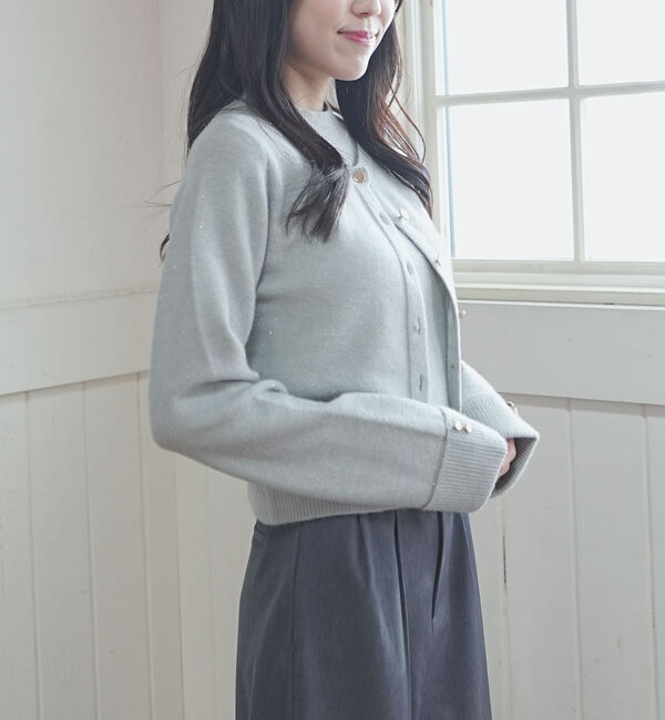 archives「金ボタンラメニットアンサンブル」|カーディガン|