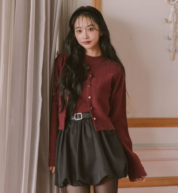 archives「金ボタンラメニットアンサンブル」|カーディガン|