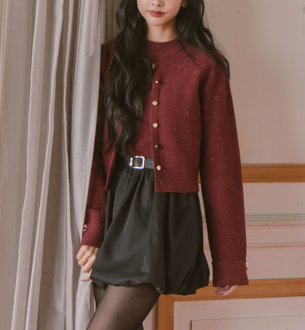 archives「金ボタンラメニットアンサンブル」|カーディガン|