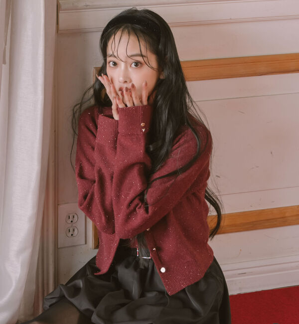 archives「金ボタンラメニットアンサンブル」|カーディガン|