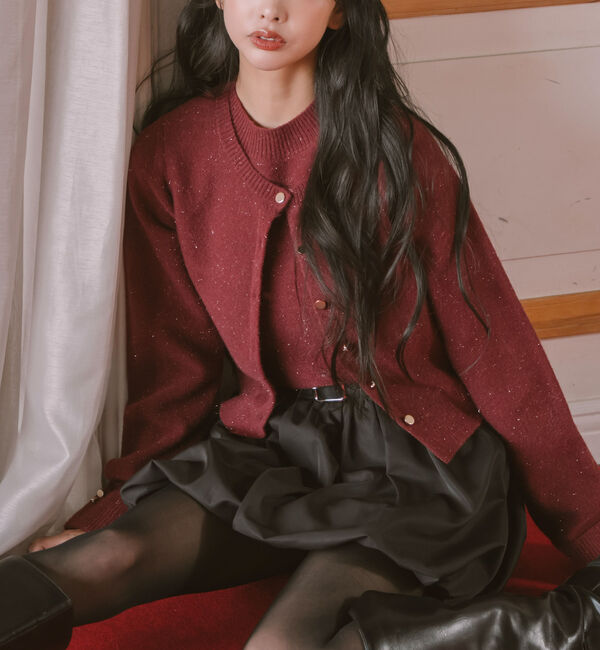 archives「金ボタンラメニットアンサンブル」|カーディガン|