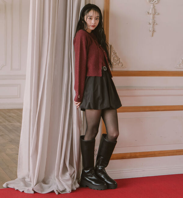 archives「金ボタンラメニットアンサンブル」|カーディガン|