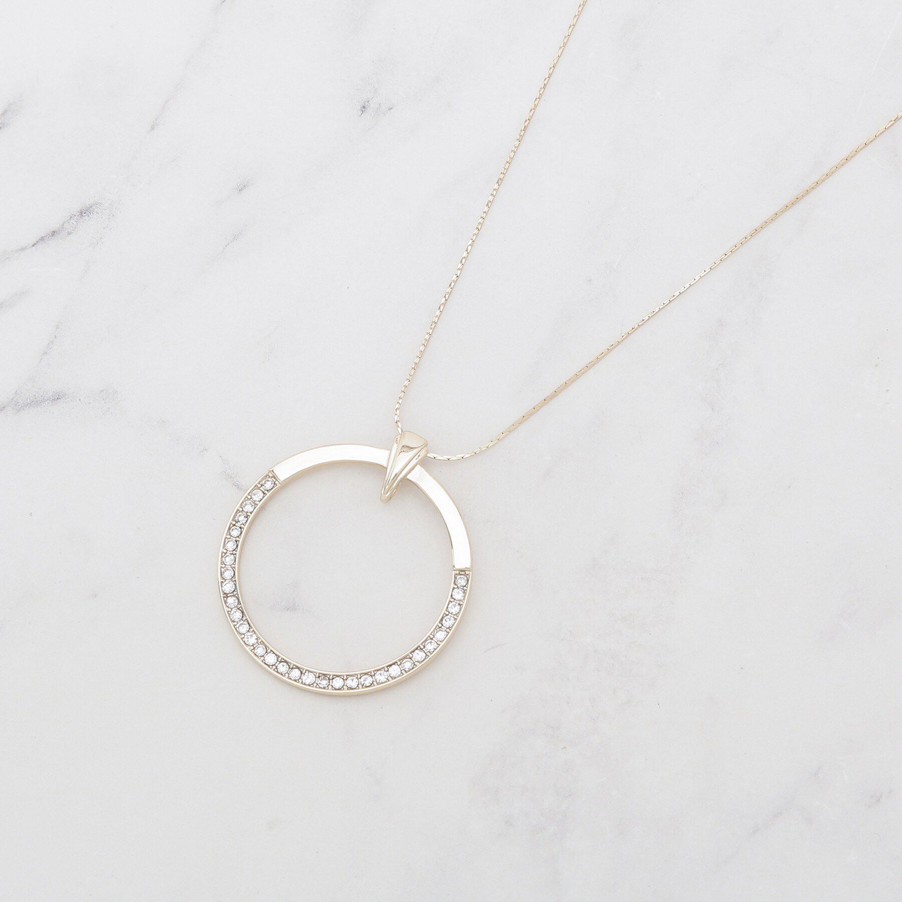 SHOO･LA･RUE「サークルキラキラネックレス」|ネックレス|