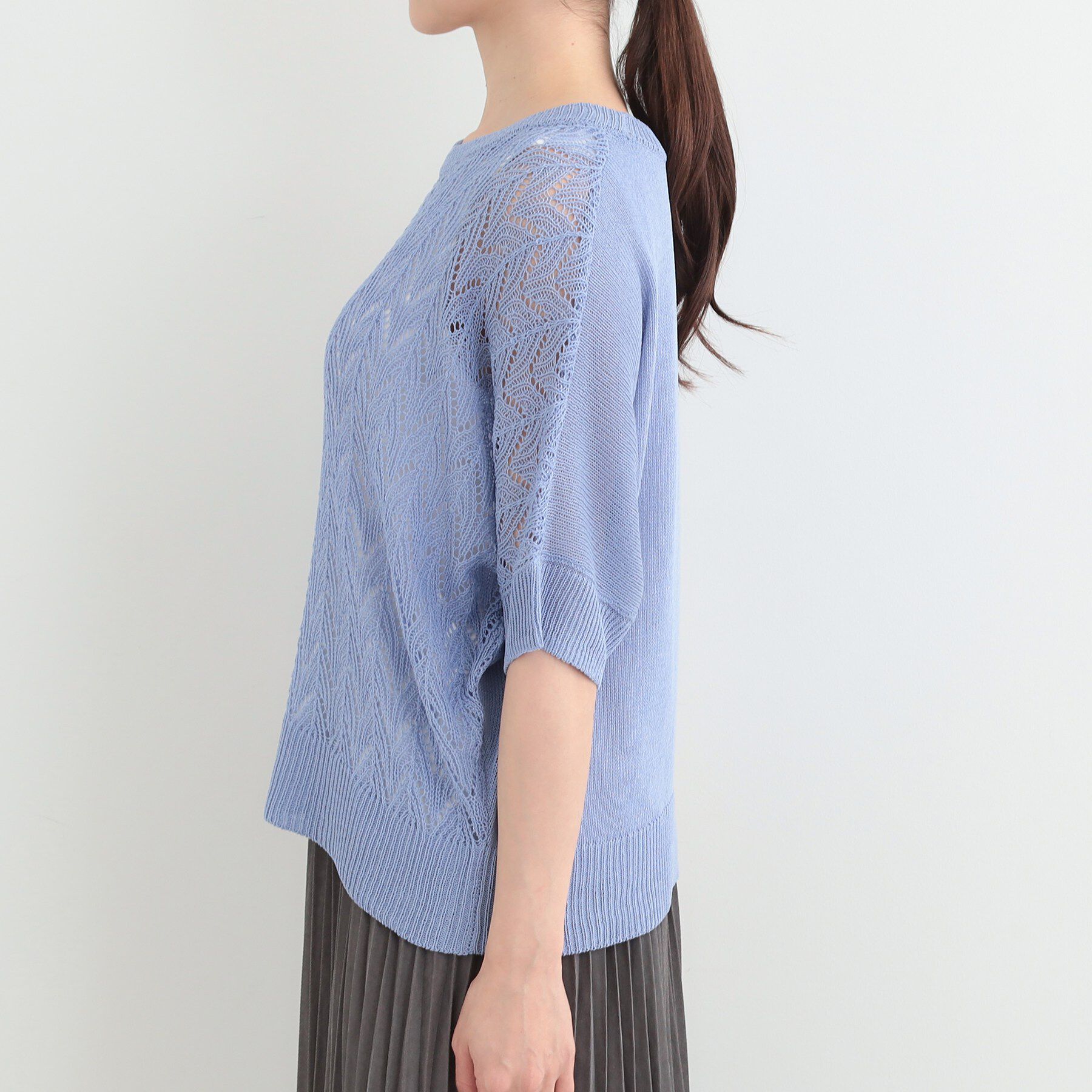 SHOO･LA･RUE「【2点セット】透かし編み柄が上品なタンク付きニットセット」|その他|