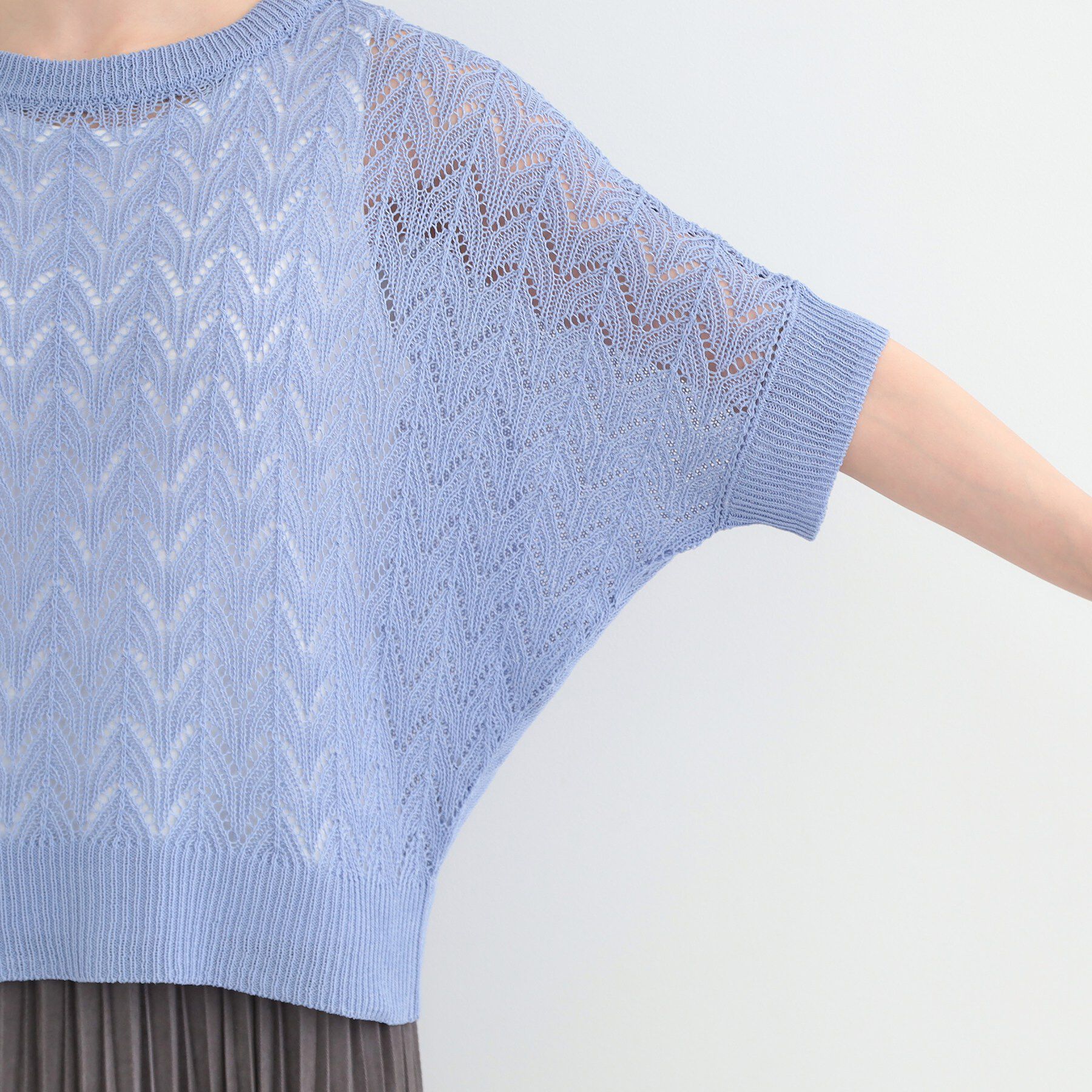 SHOO･LA･RUE「【2点セット】透かし編み柄が上品なタンク付きニットセット」|その他|