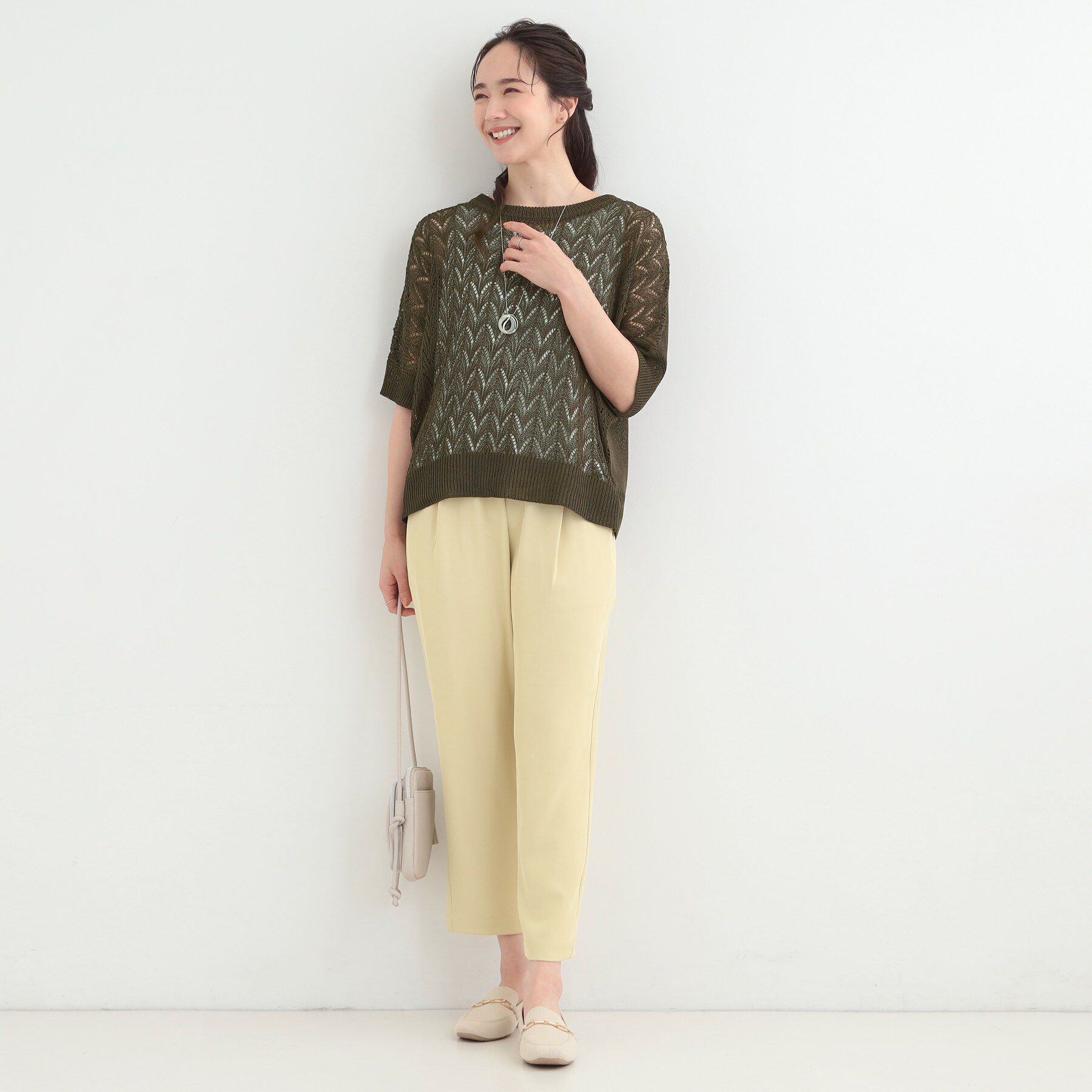 SHOO･LA･RUE「【2点セット】透かし編み柄が上品なタンク付きニットセット」|その他|