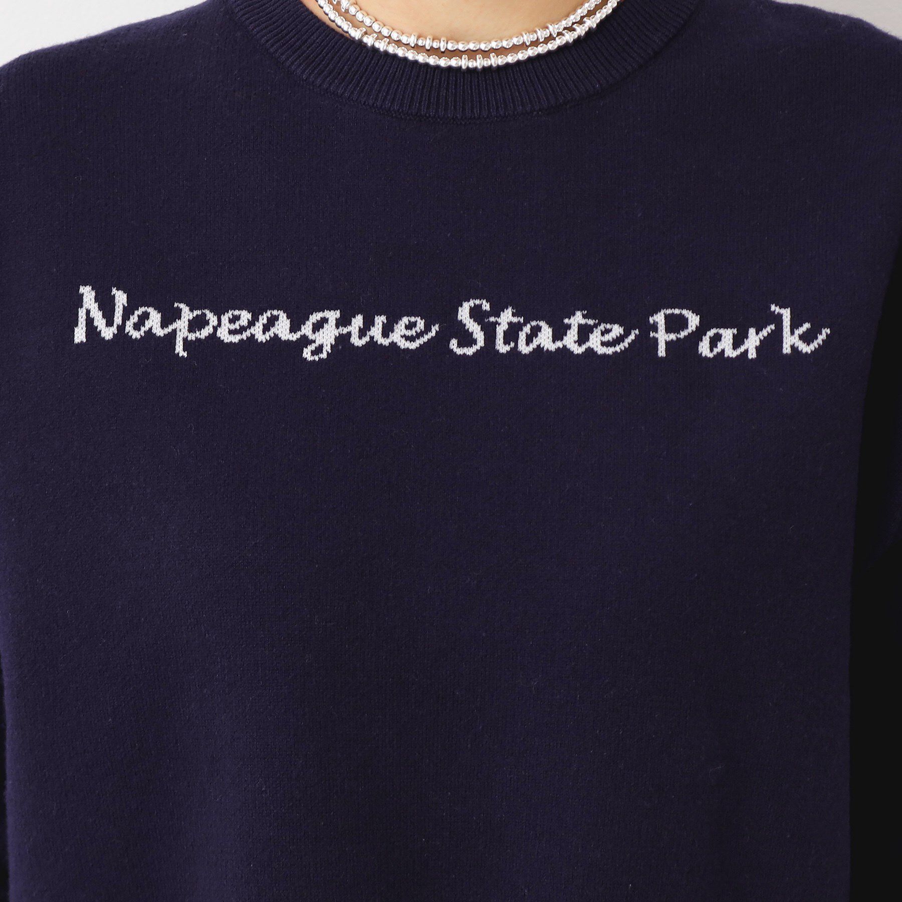 Dessin「【洗える】クロップド丈ロゴジャカードニット（S～L）」|ニット・セーター|