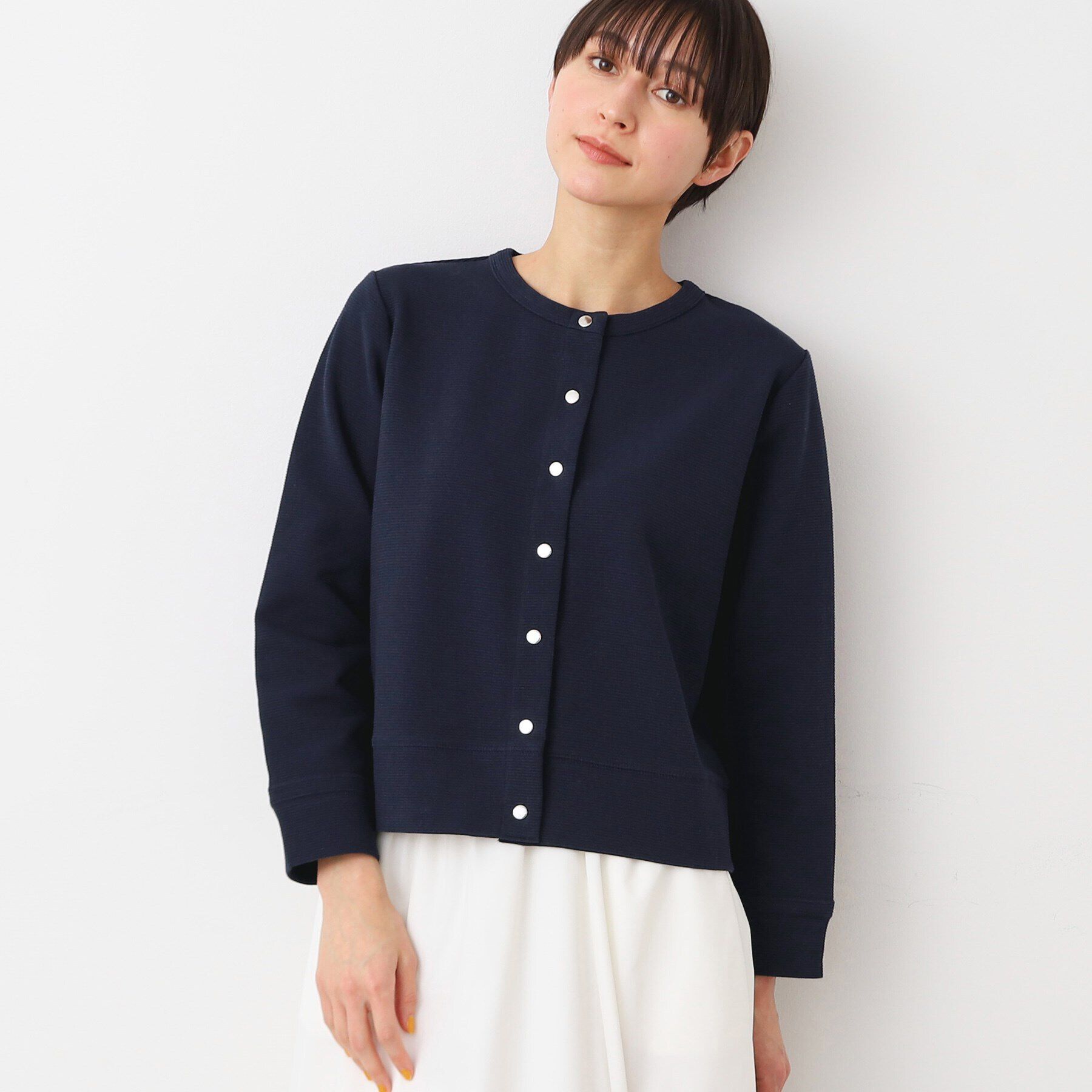 Dessin「【洗える】メタルボタンクルーネックカーディガン（S～L）」|カーディガン|