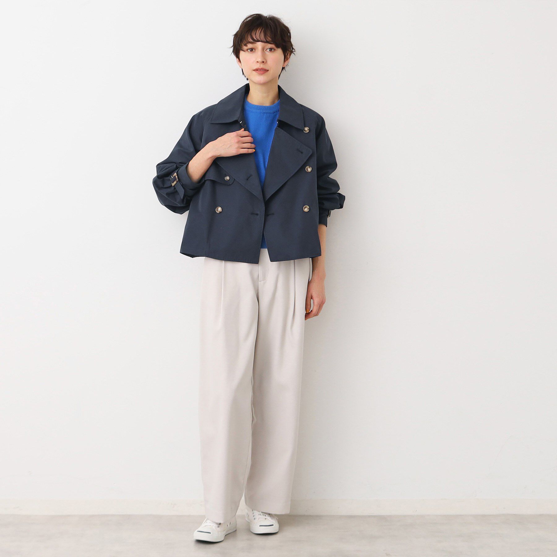 Dessin「【洗える】ショートトレンチジャケット」|テーラードジャケット|