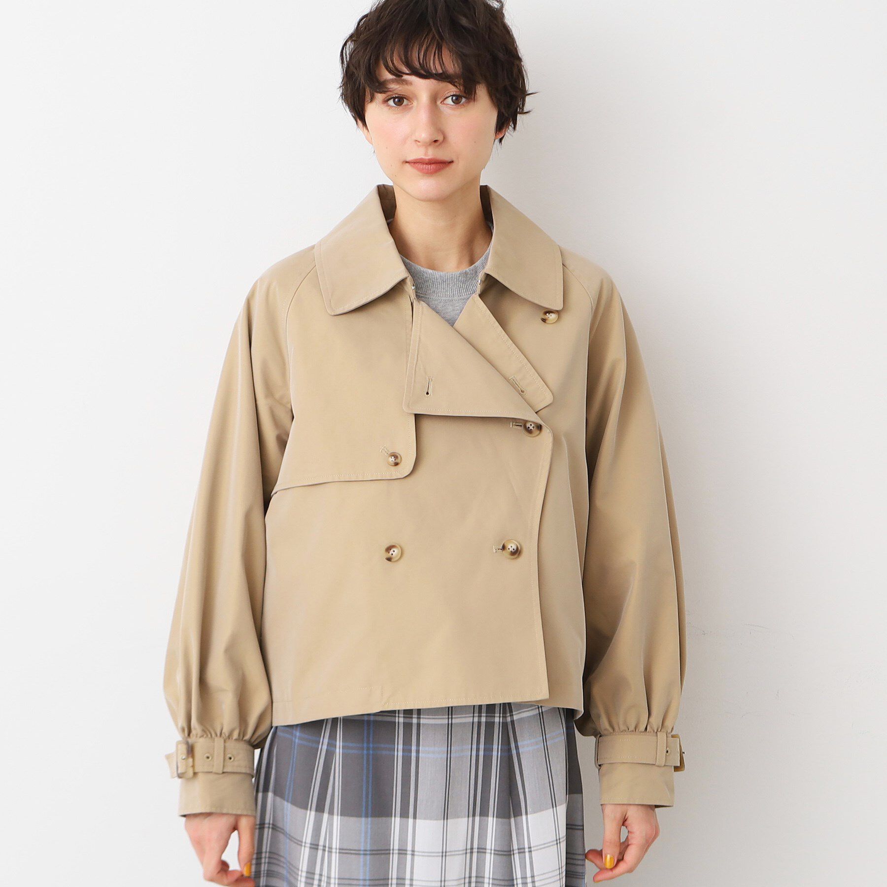 Dessin「【洗える】ショートトレンチジャケット」|テーラードジャケット|