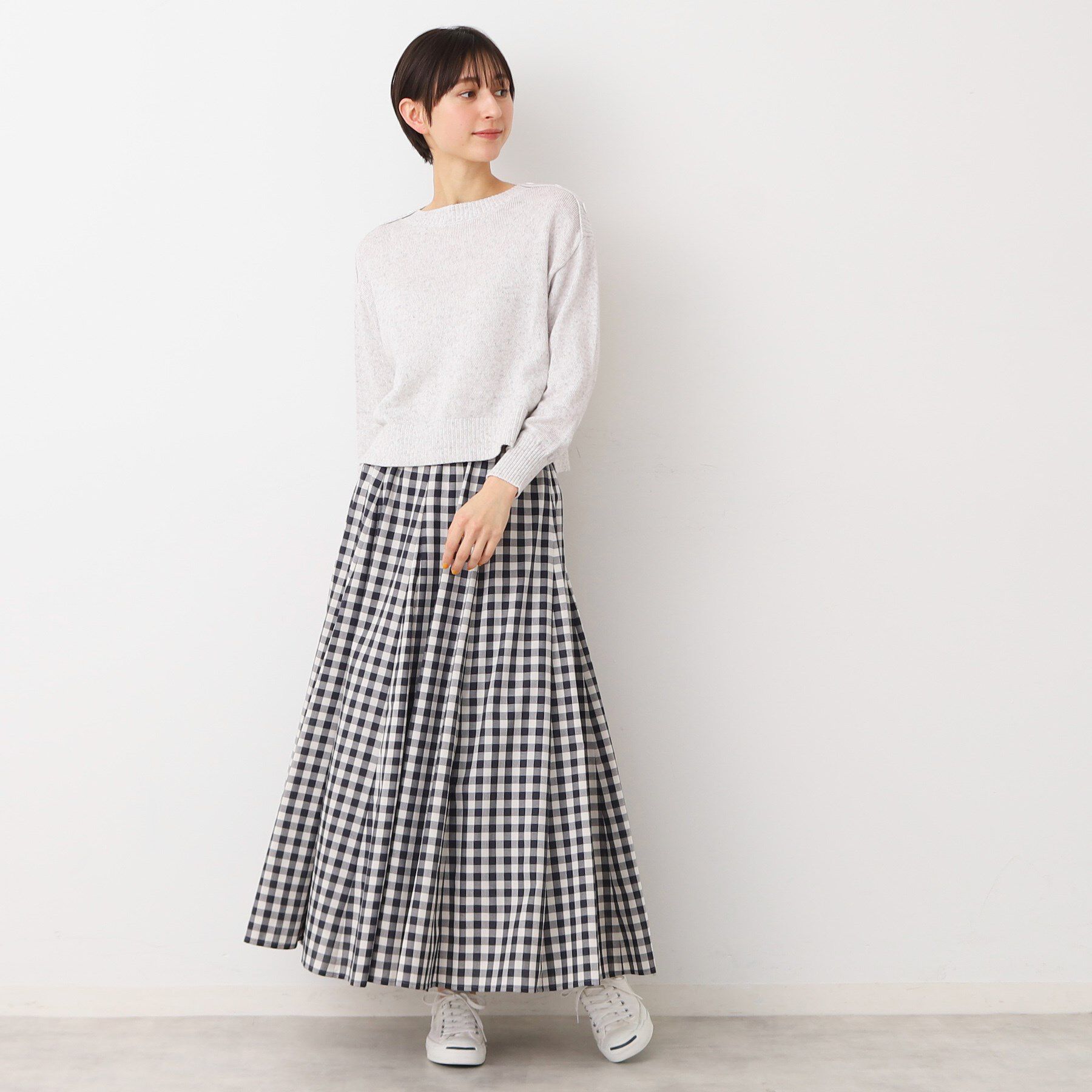Dessin「【ウエストゴム・4サイズ展開】映えチェック柄スカート（XS～L）」|スカート|