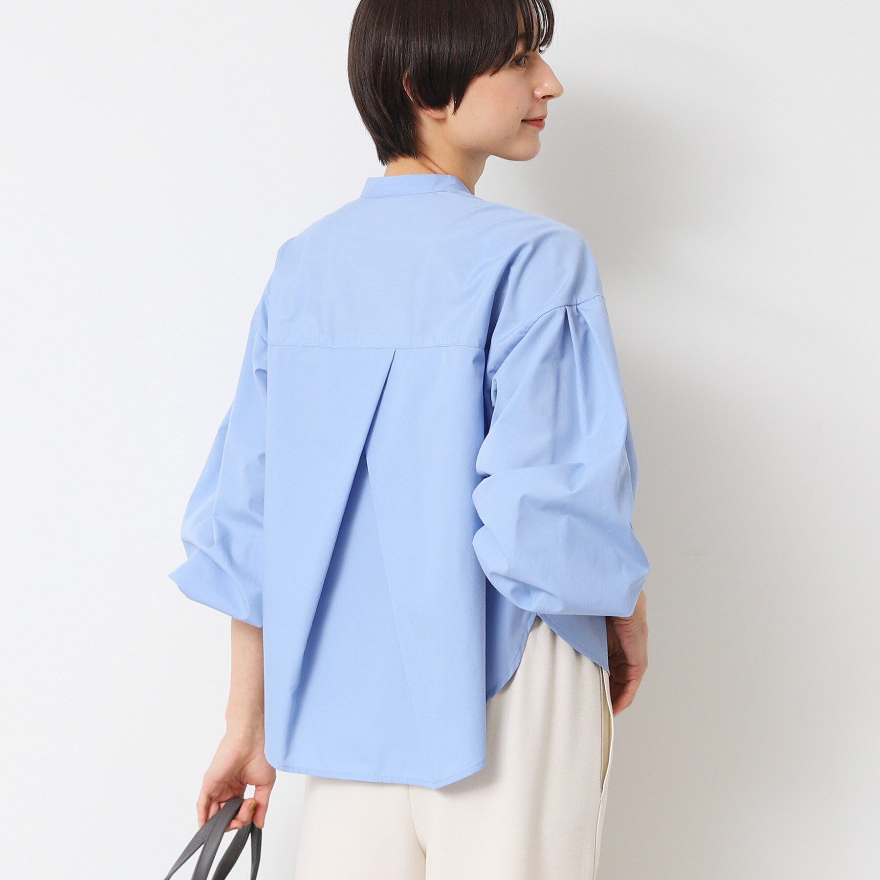 Dessin「【洗える】バンドカラー袖デザインシャツ（S～L）」|シャツ・ブラウス|