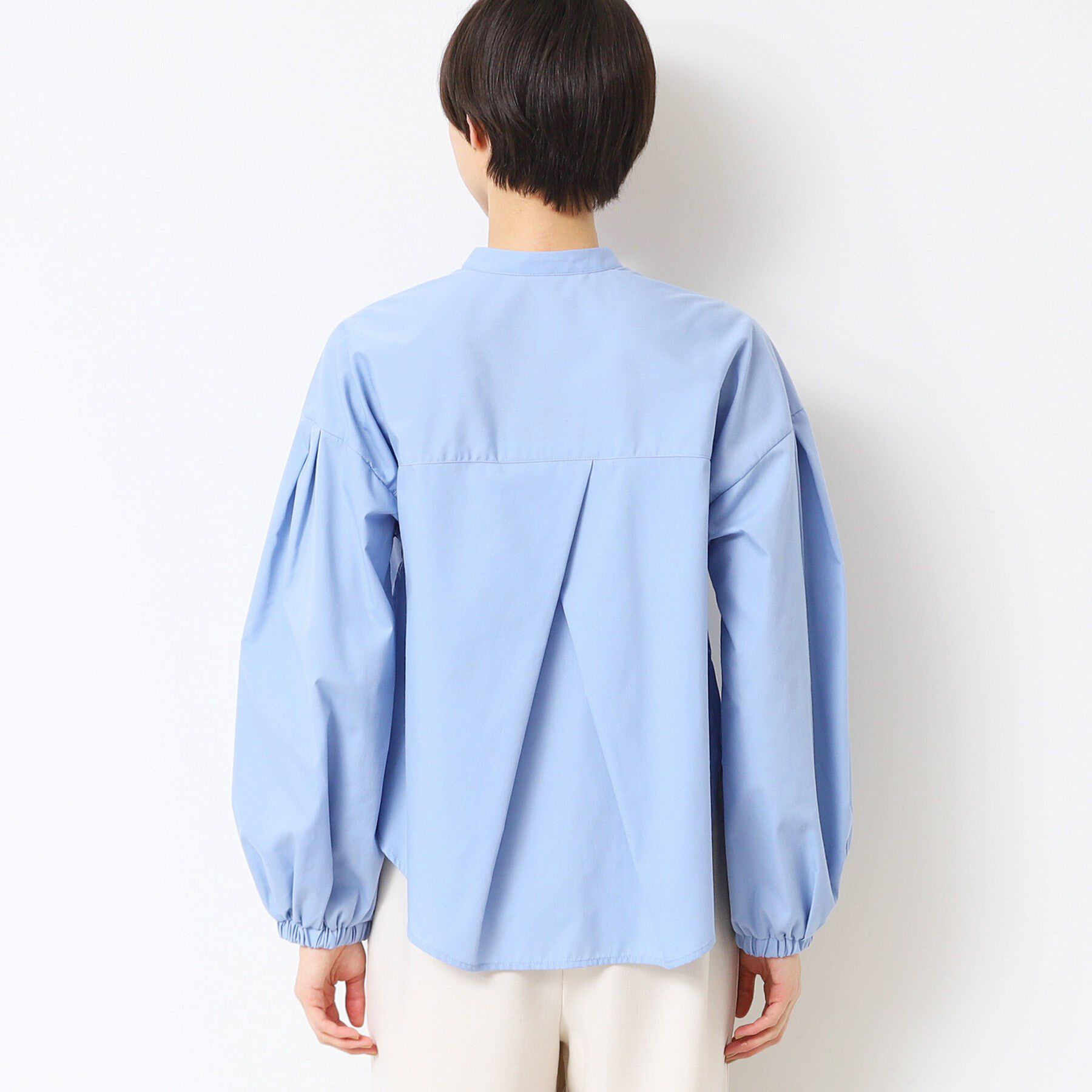 Dessin「【洗える】バンドカラー袖デザインシャツ（S～L）」|シャツ・ブラウス|