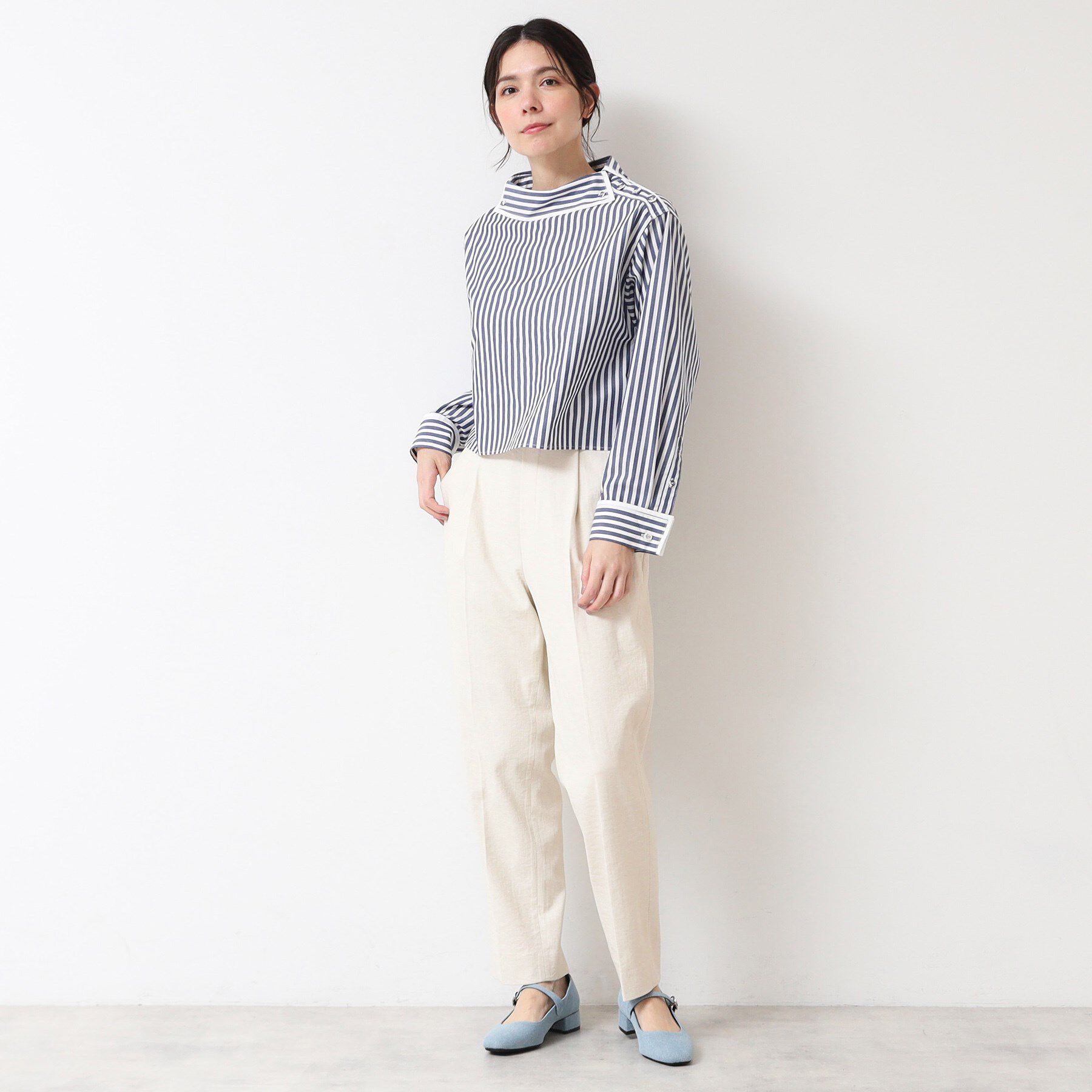 Dessin「【多機能・後ろゴム】リネンブレンドテーパードパンツ」|その他|