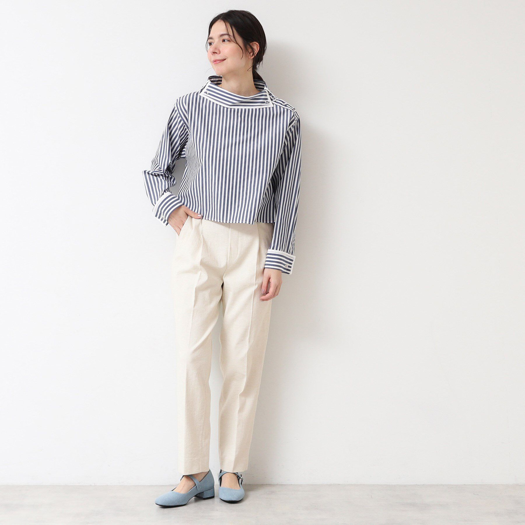 Dessin「【多機能・後ろゴム】リネンブレンドテーパードパンツ」|その他|