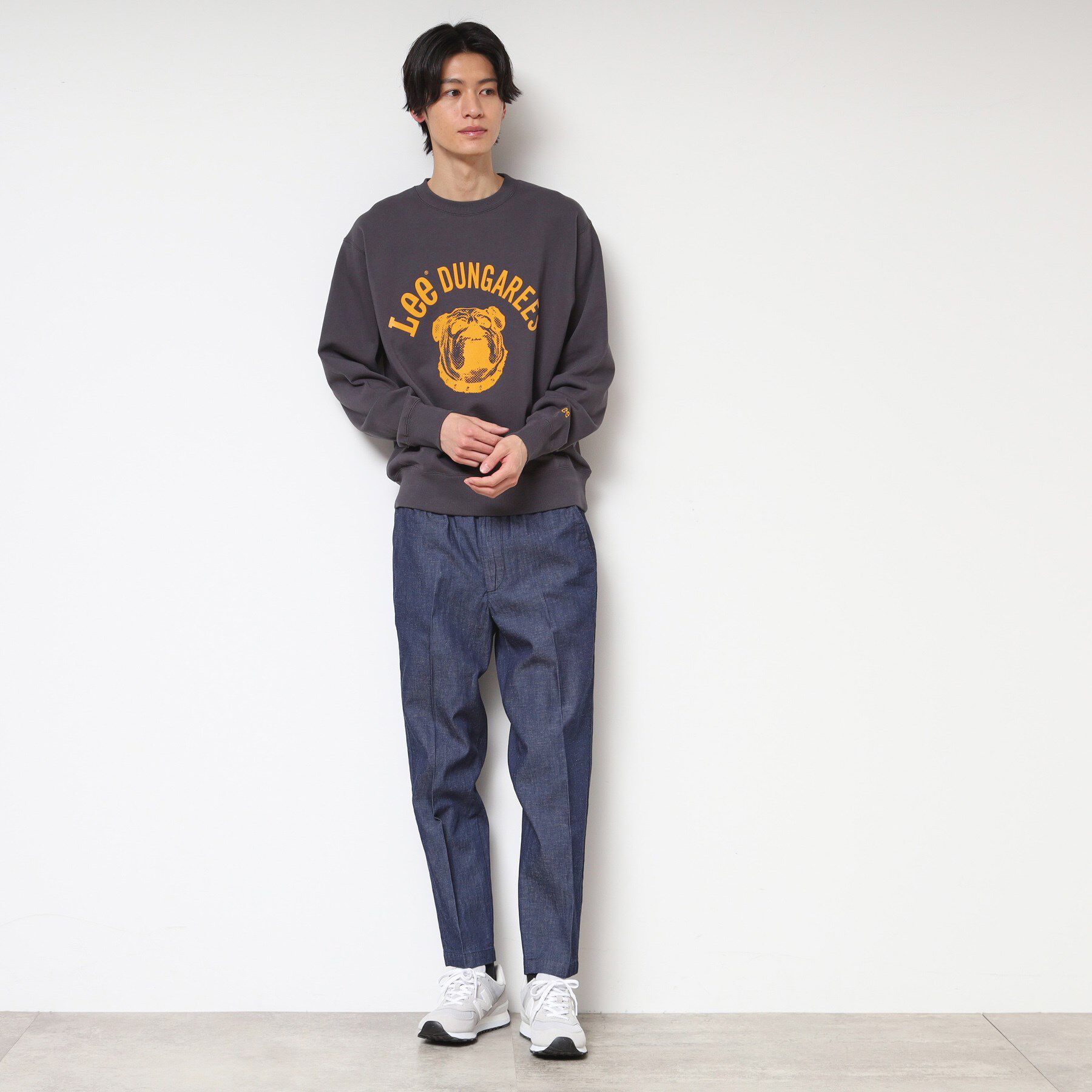 Dessin「【ウエストゴム・洗える】綿麻デニムリラックスパンツ」|その他|