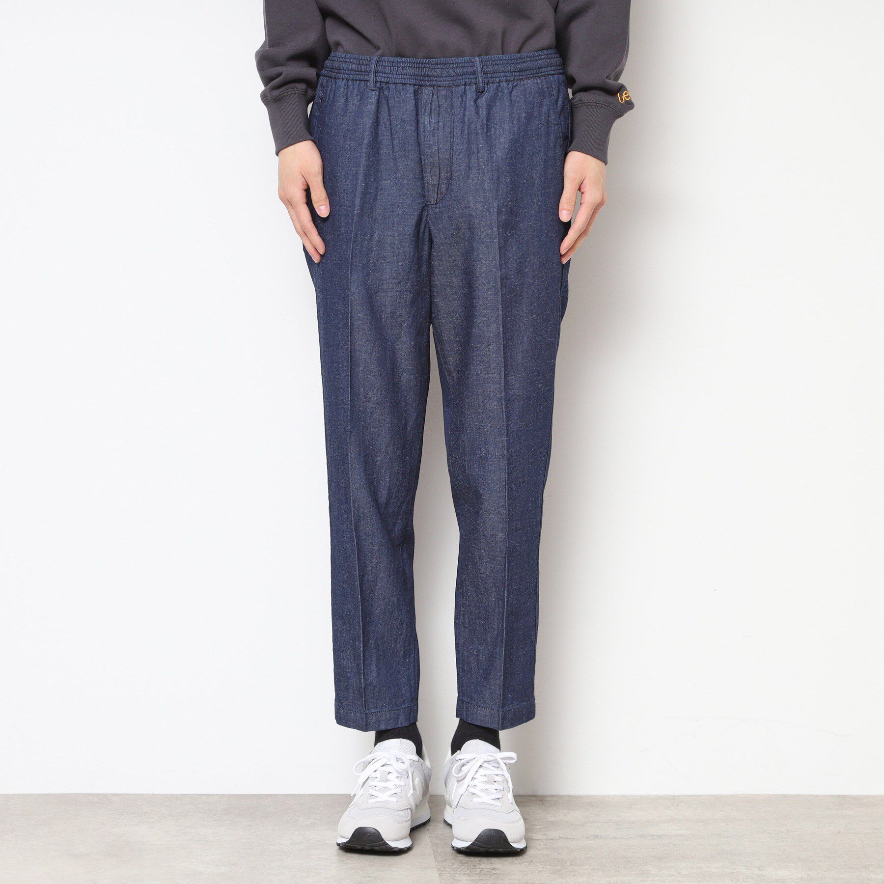 Dessin「【ウエストゴム・洗える】綿麻デニムリラックスパンツ」|その他|