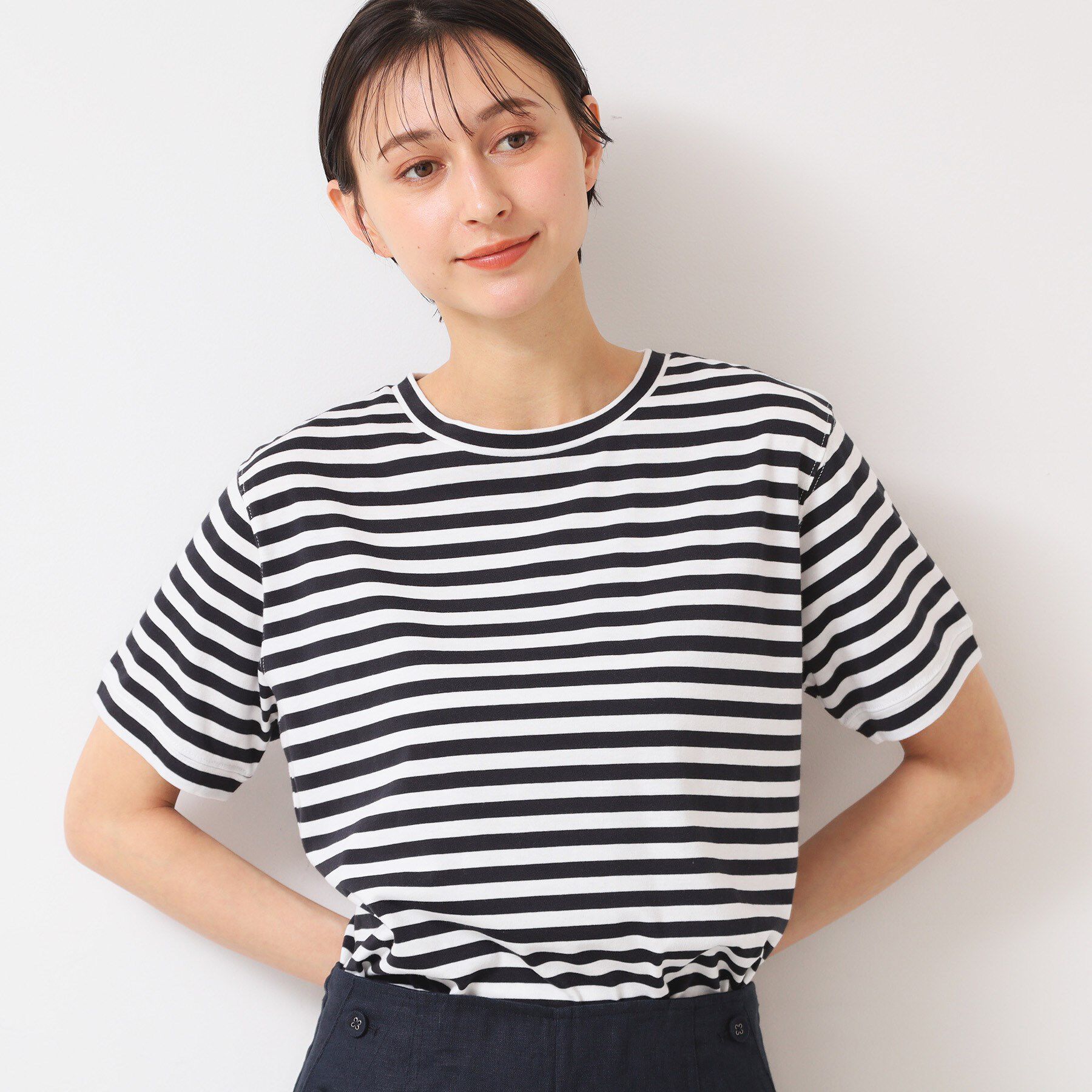 Dessin「【レイヤード・1枚着・プチプラ】シャツテールTシャツ（XS～L）」|Tシャツ・カットソー|