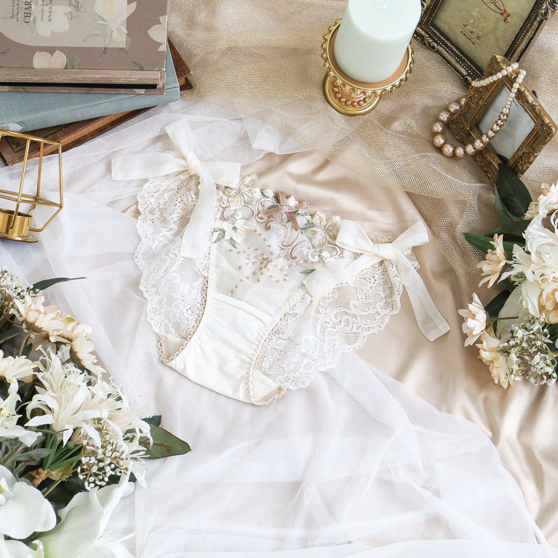 Risa Magli「ヴァネッサ リボンショーツ」|インナー|ゴールド(007)