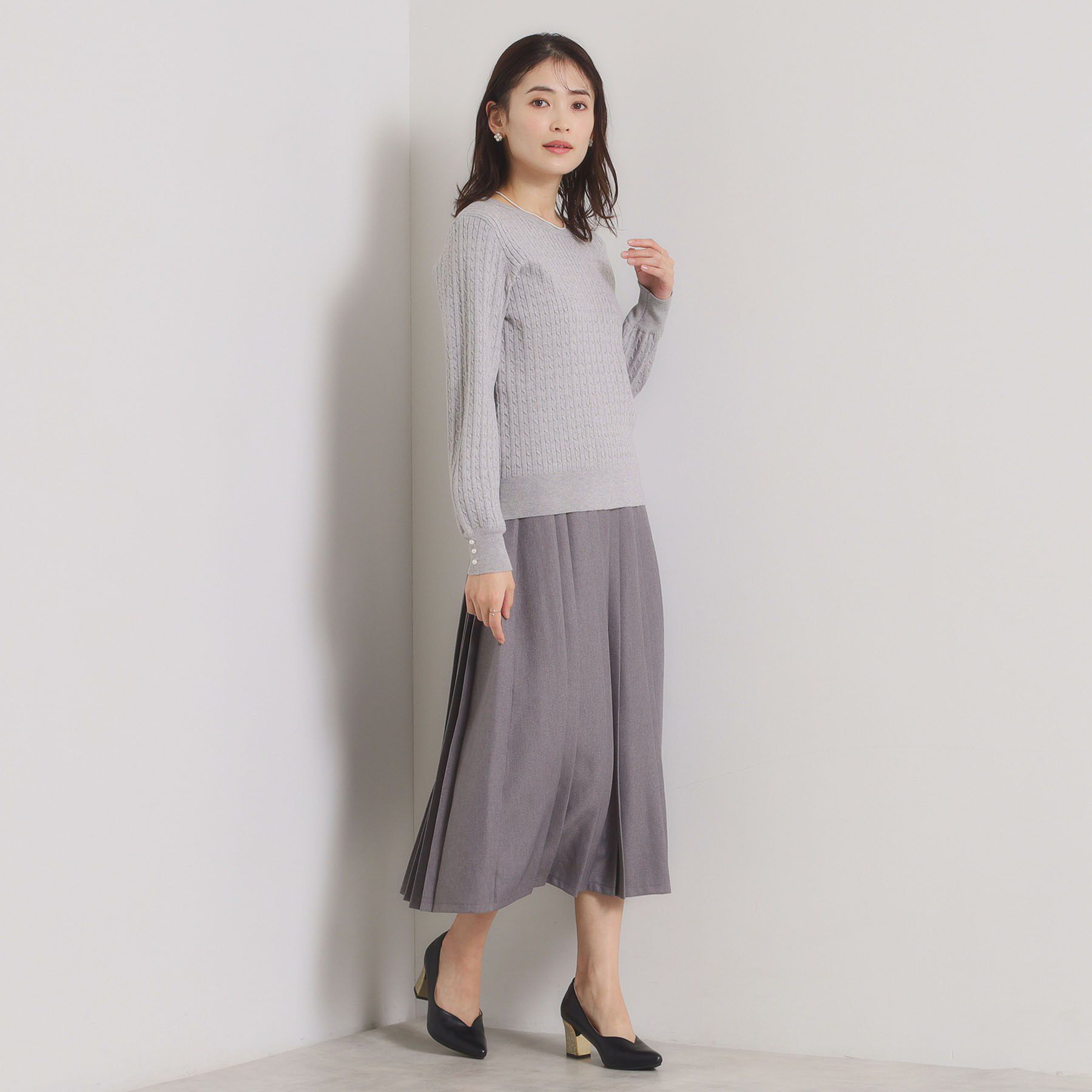 ITS&rsquo;DEMO「【手洗い可】ミニケーブルニット」|ニット・セーター|