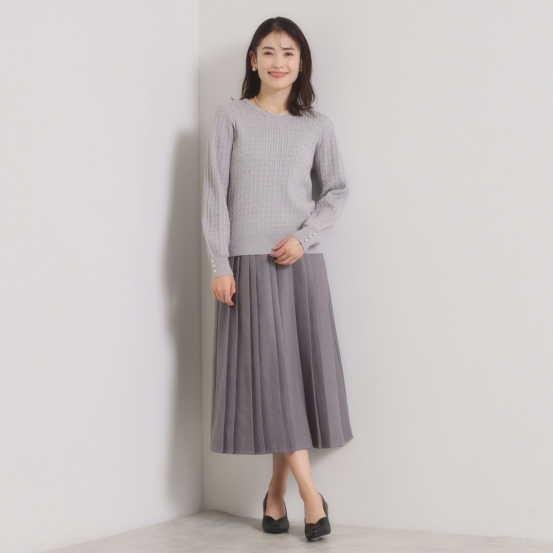 ITS&rsquo;DEMO「【手洗い可】ミニケーブルニット」|ニット・セーター|