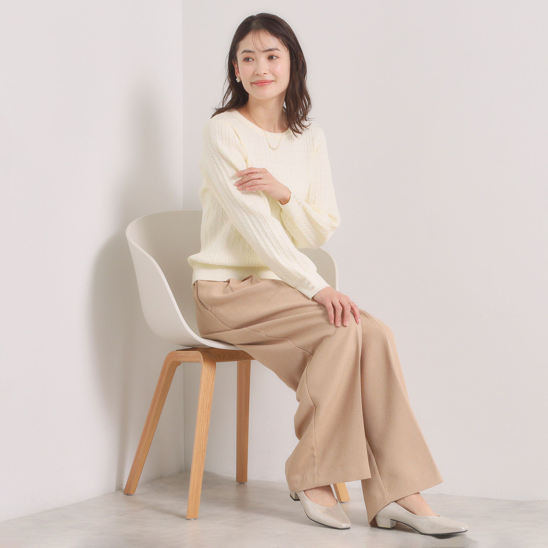 ITS&rsquo;DEMO「【手洗い可】ミニケーブルニット」|ニット・セーター|