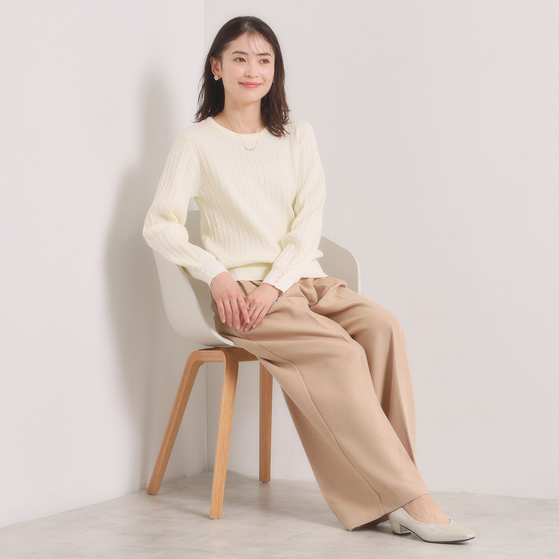 ITS&rsquo;DEMO「【手洗い可】ミニケーブルニット」|ニット・セーター|