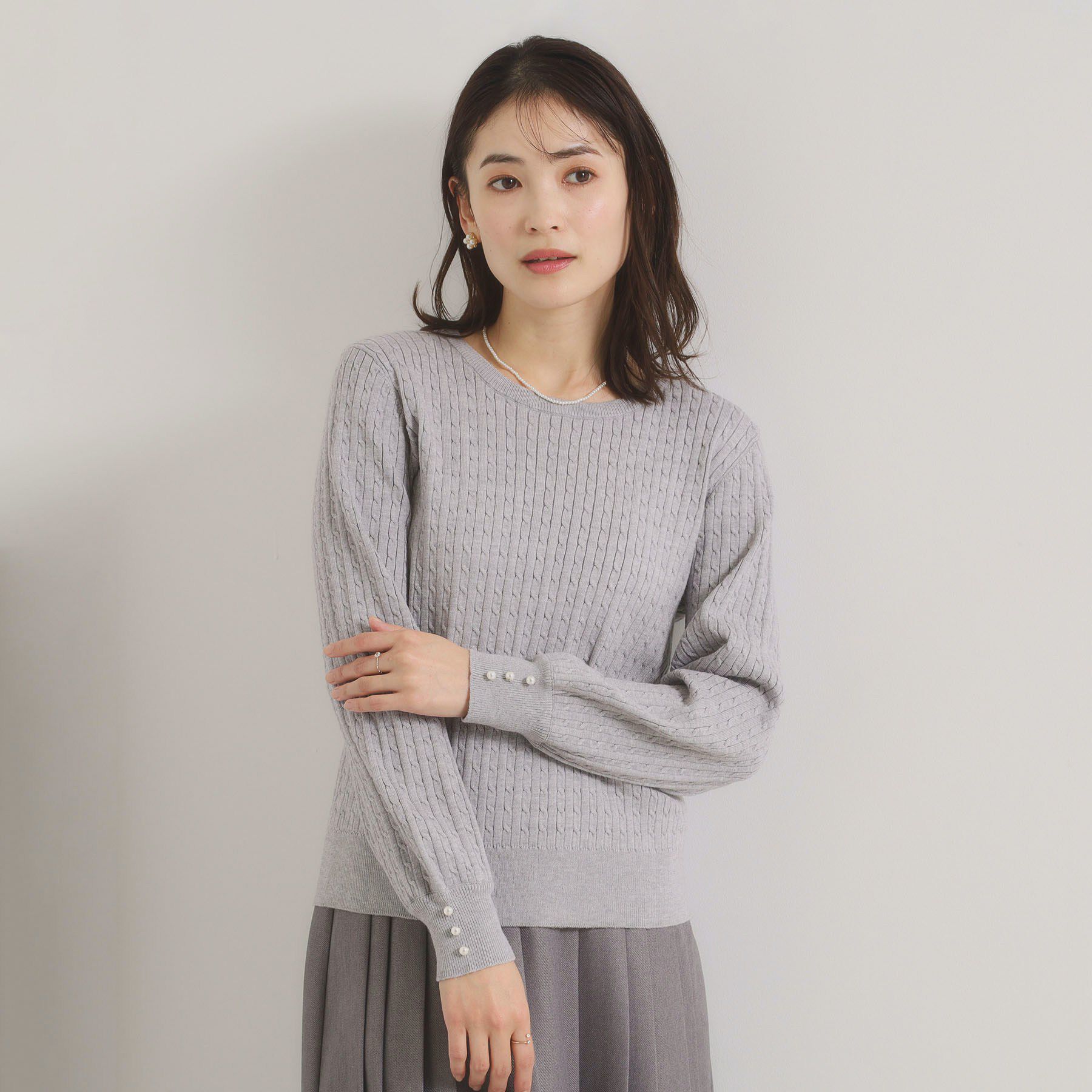 ITS&rsquo;DEMO「【手洗い可】ミニケーブルニット」|ニット・セーター|