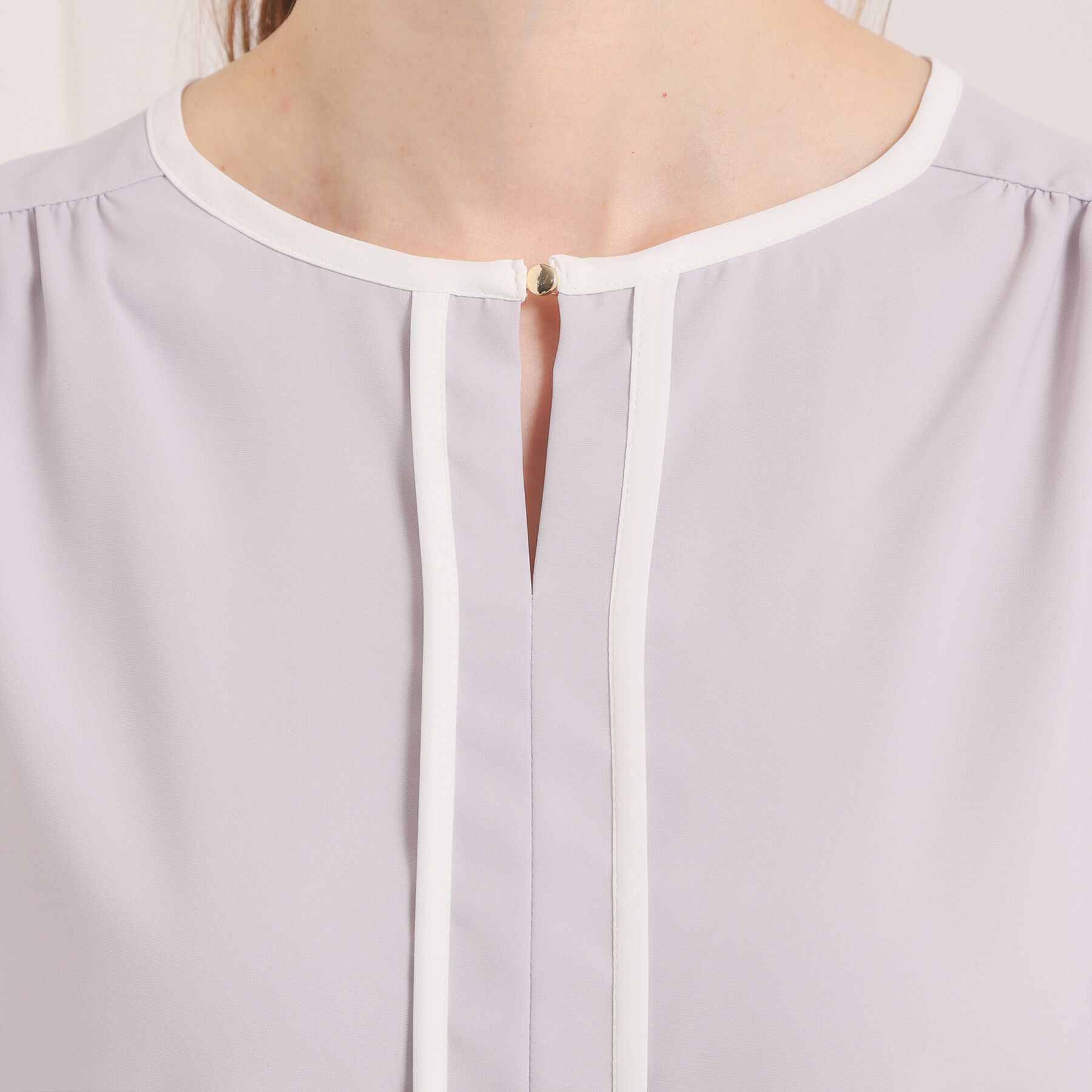 ITS&rsquo;DEMO「【入卒／手洗い可】配色ブラウス」|シャツ・ブラウス|