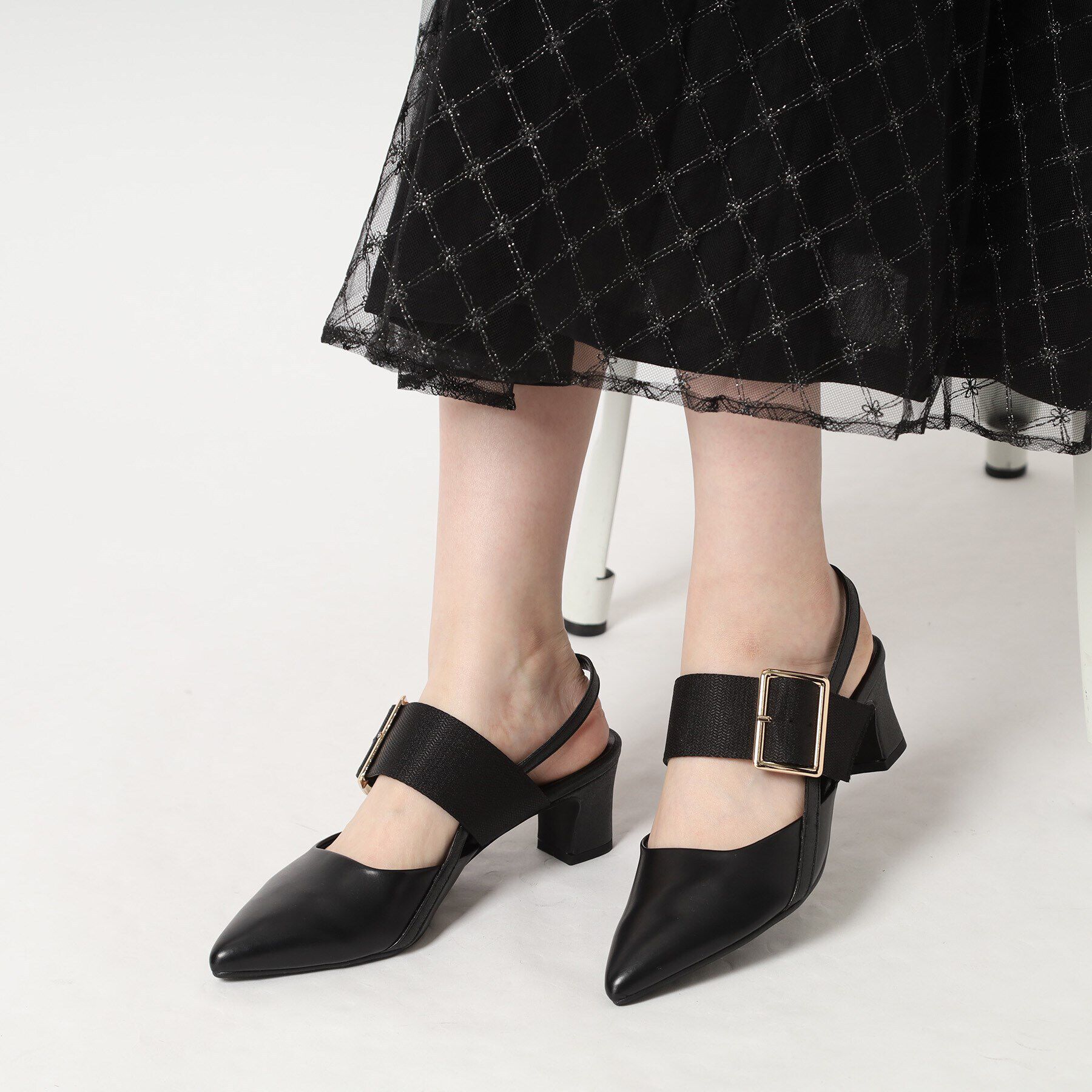 ESPERANZA「バックルベルトバックストラップパンプス」|パンプス|