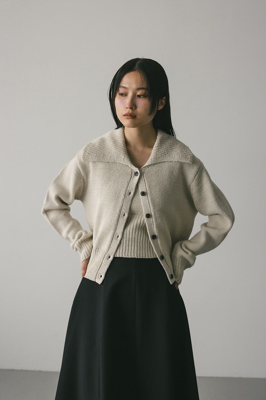 STYLEMIXER「ビッグカラーアンサンブルニットカーデ」|カーディガン|