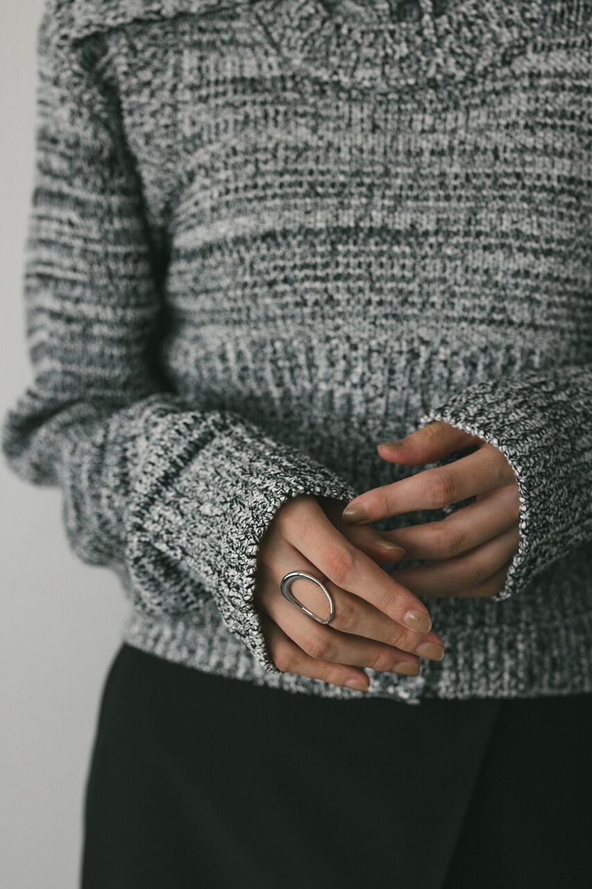 STYLEMIXER「ビッグカラーアンサンブルニットカーデ」|カーディガン|