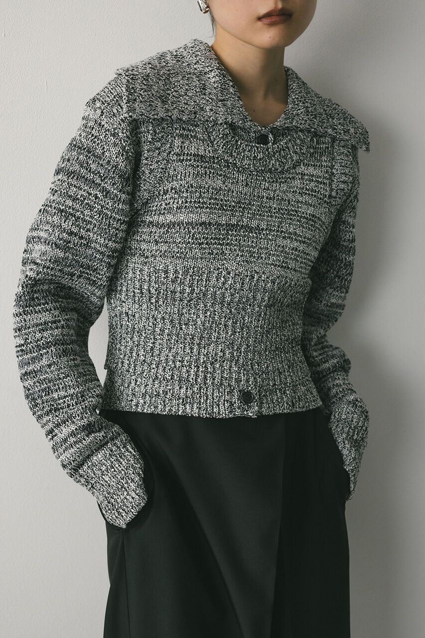 STYLEMIXER「ビッグカラーアンサンブルニットカーデ」|カーディガン|