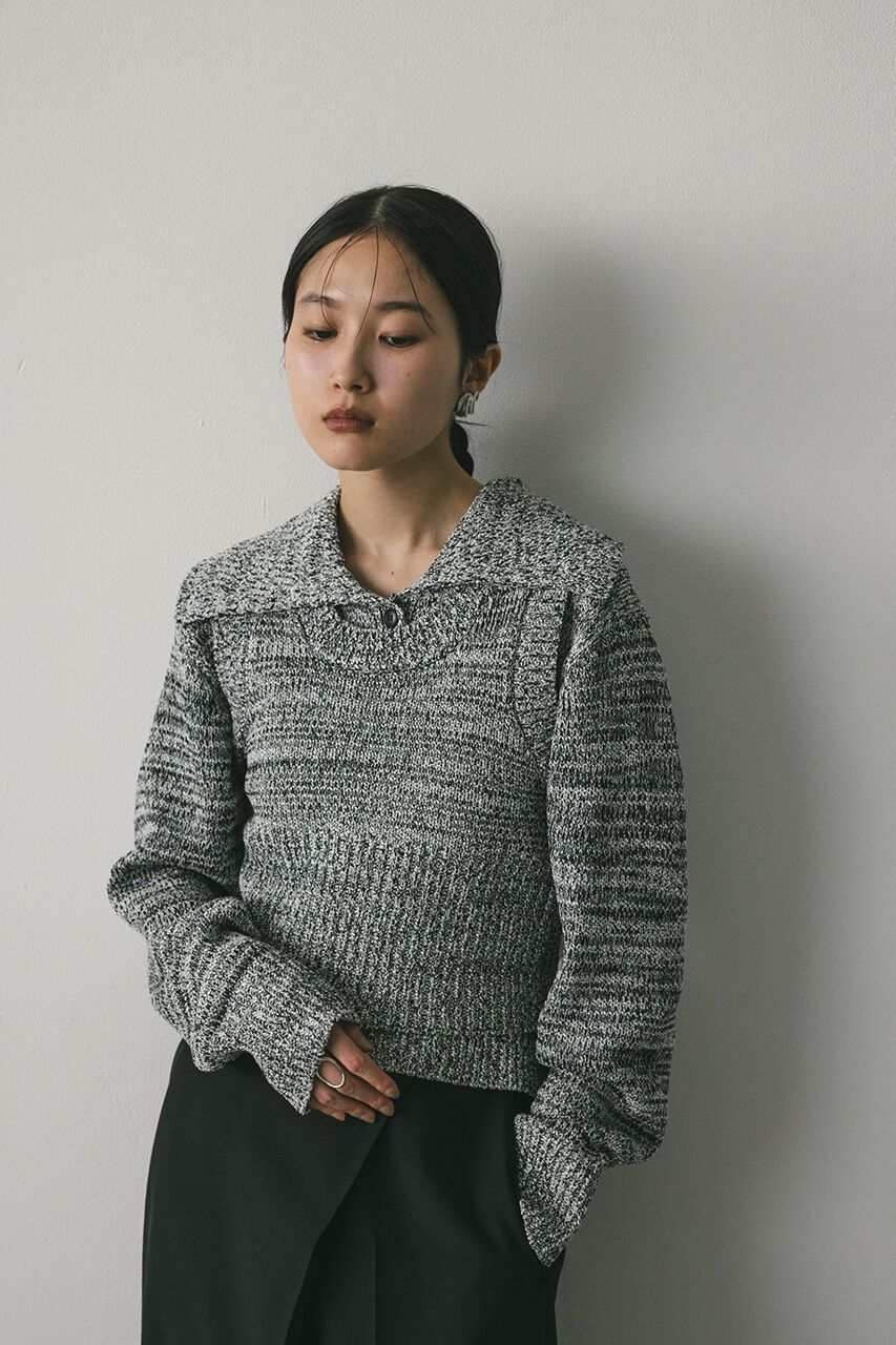 STYLEMIXER「ビッグカラーアンサンブルニットカーデ」|カーディガン|