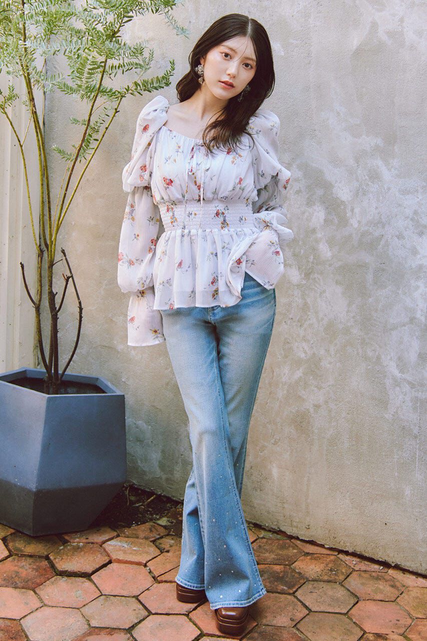 rienda「ボリュームスリーブブラウス」|シャツ・ブラウス|