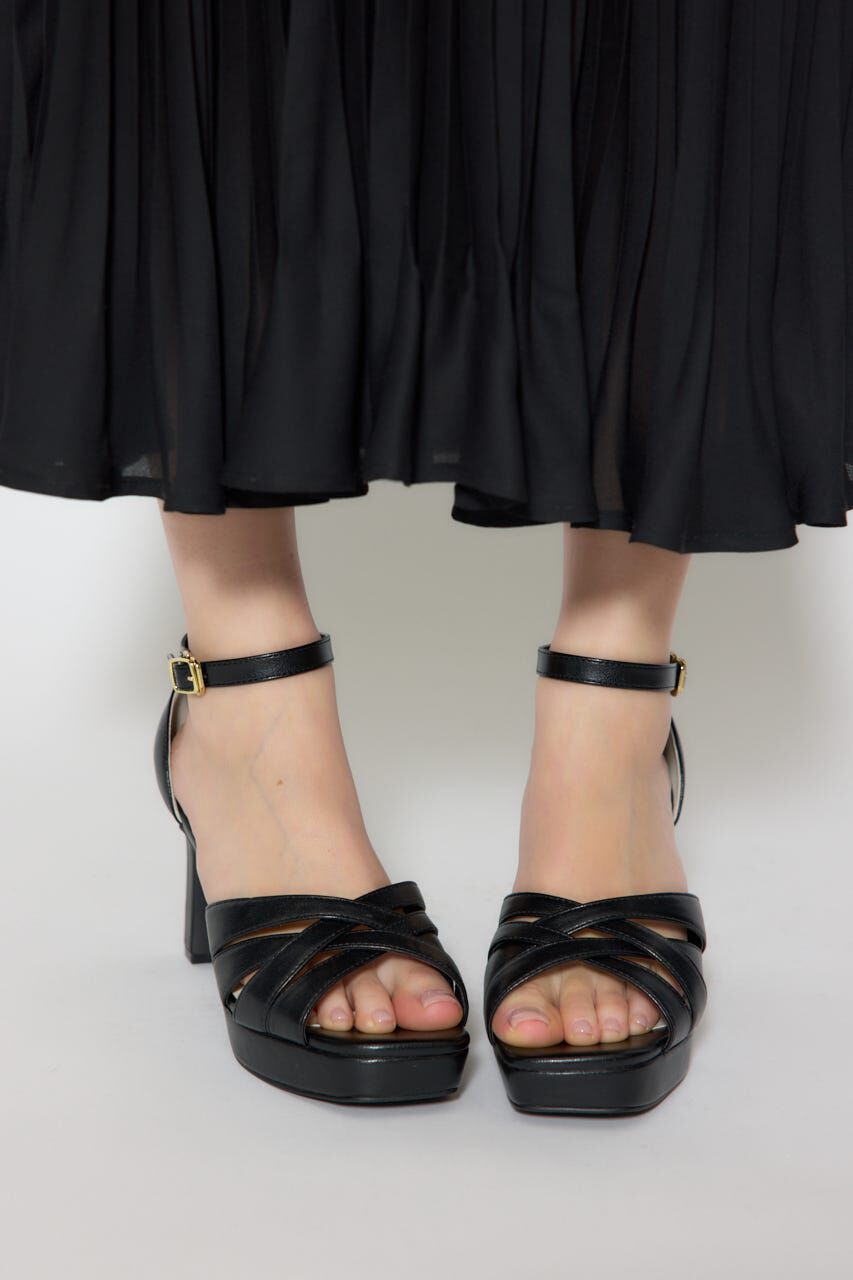 rienda「blendクロスサンダル」|サンダル|BLK