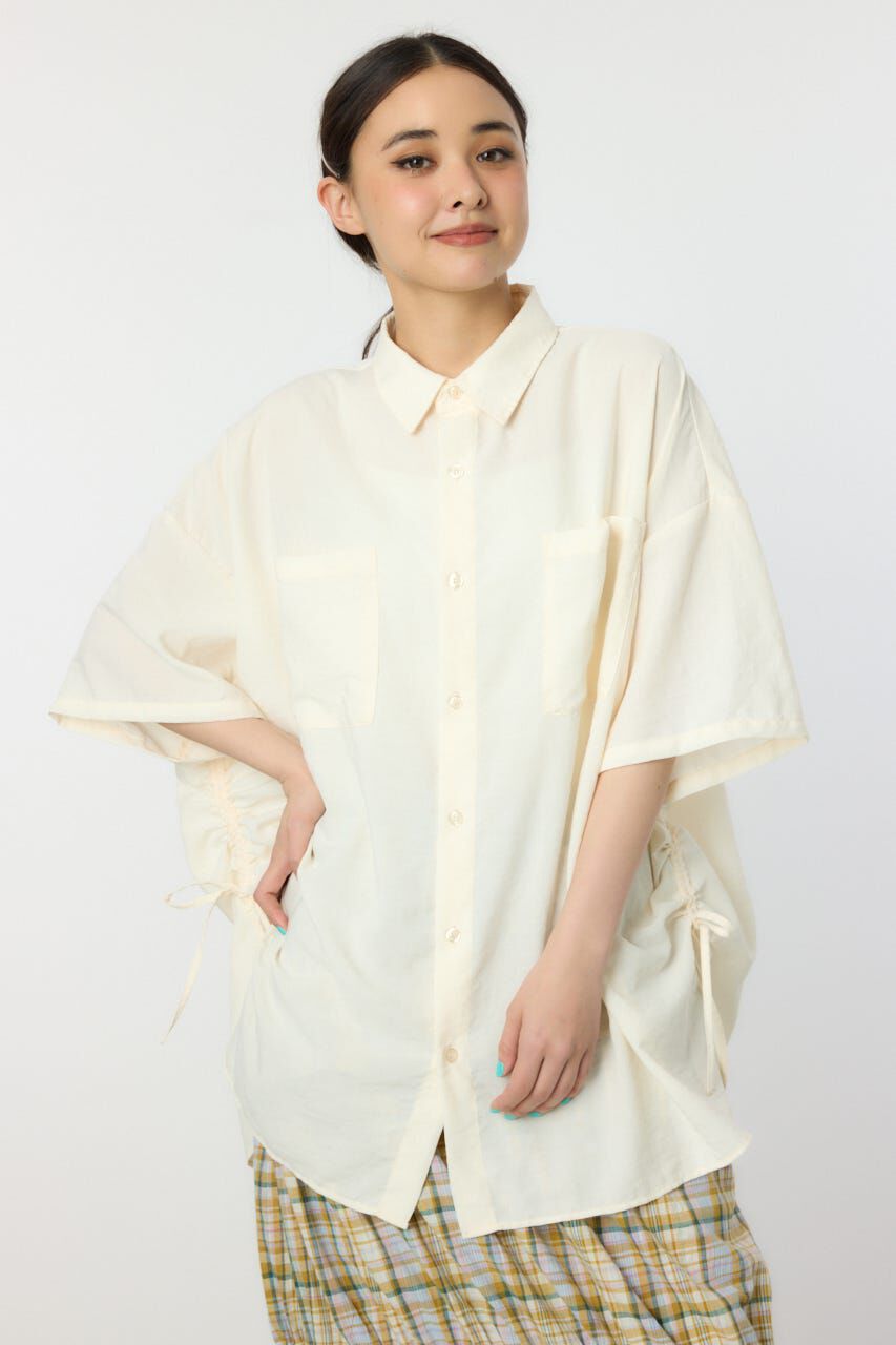 RODEO CROWNS「ハーフスリーブビッグシャツ」|シャツ・ブラウス|O/WHT1