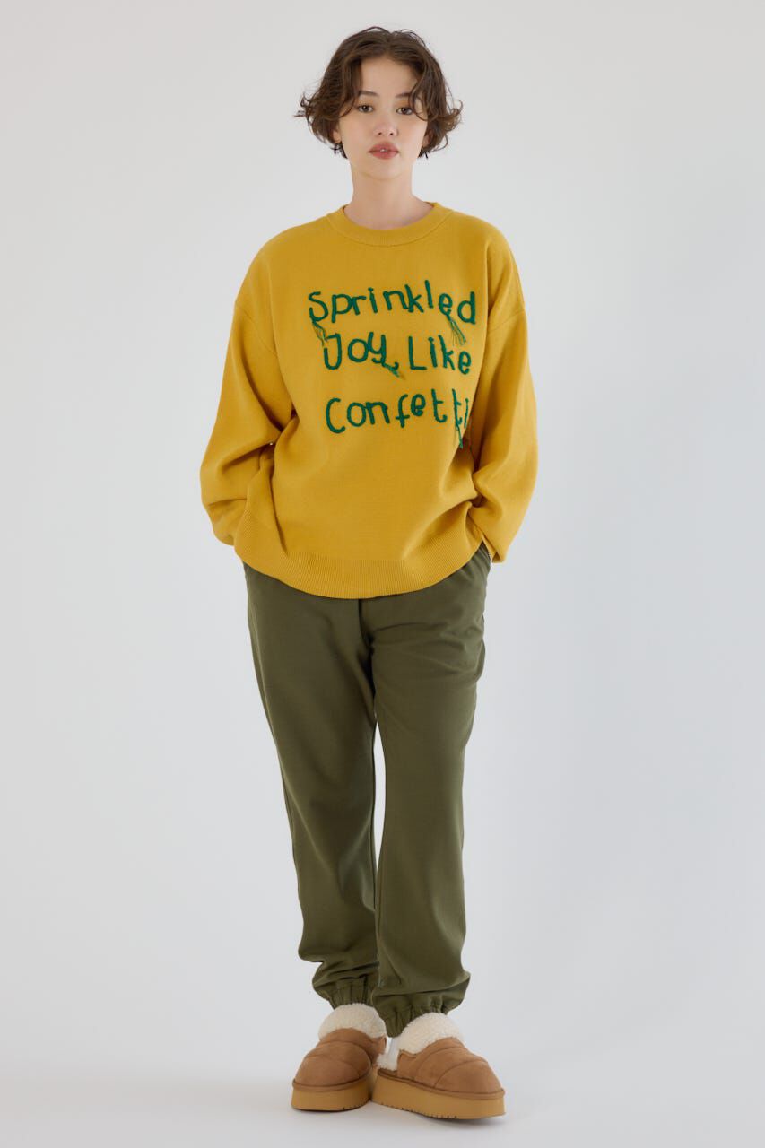 RODEO CROWNS「Frayed Lettering ニットトップス」|ニット・セーター|