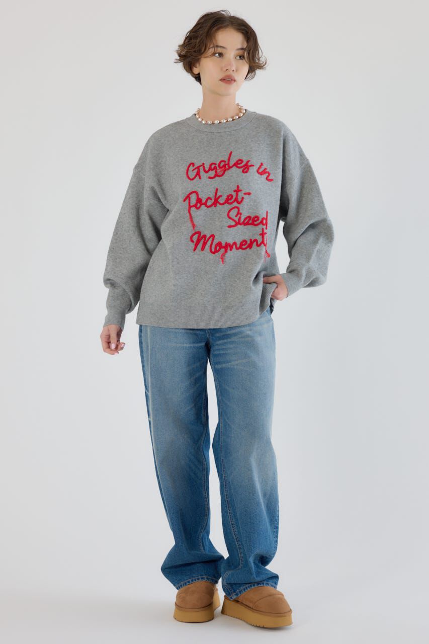 RODEO CROWNS「Frayed Lettering ニットトップス」|ニット・セーター|