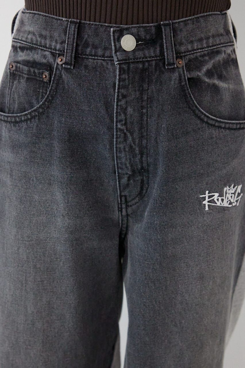 RODEO CROWNS「BIG sign logo コンビパンツ」|デニム|