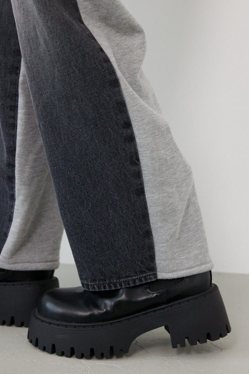 RODEO CROWNS「BIG sign logo コンビパンツ」|デニム|