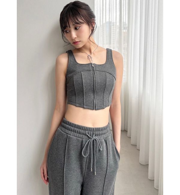 RESEXXY「センターZIPコルセットトップス【セットアップ着用可能】」|タンクトップ|
