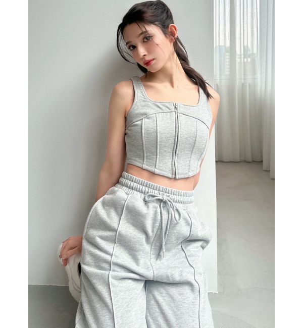 RESEXXY「センターZIPコルセットトップス【セットアップ着用可能】」|タンクトップ|