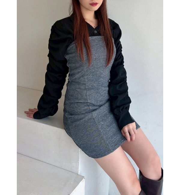 RESEXXY「ギャザーデザインチュニックシャツ」|シャツ・ブラウス|