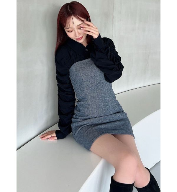 RESEXXY「ギャザーデザインチュニックシャツ」|シャツ・ブラウス|