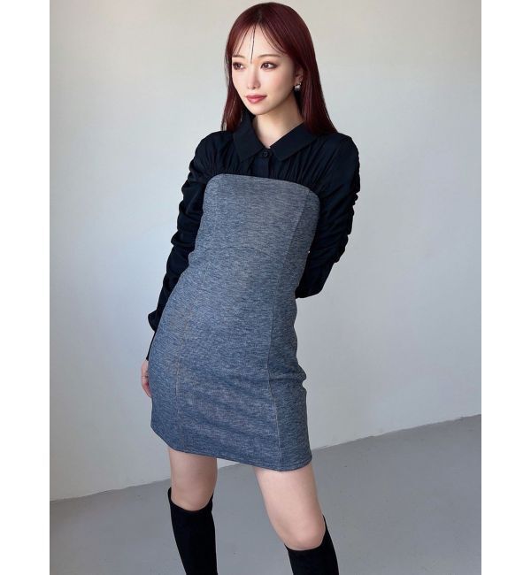 RESEXXY「ギャザーデザインチュニックシャツ」|シャツ・ブラウス|