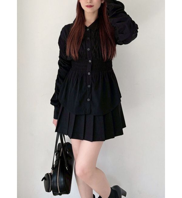 RESEXXY「ギャザーデザインチュニックシャツ」|シャツ・ブラウス|