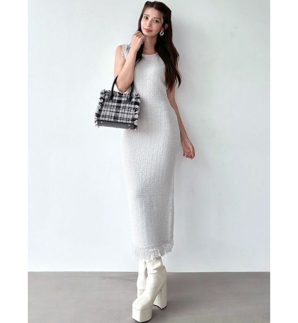 RESEXXY「フリンジニットワンピース【セットアップ着用可能】」|ワンピース|