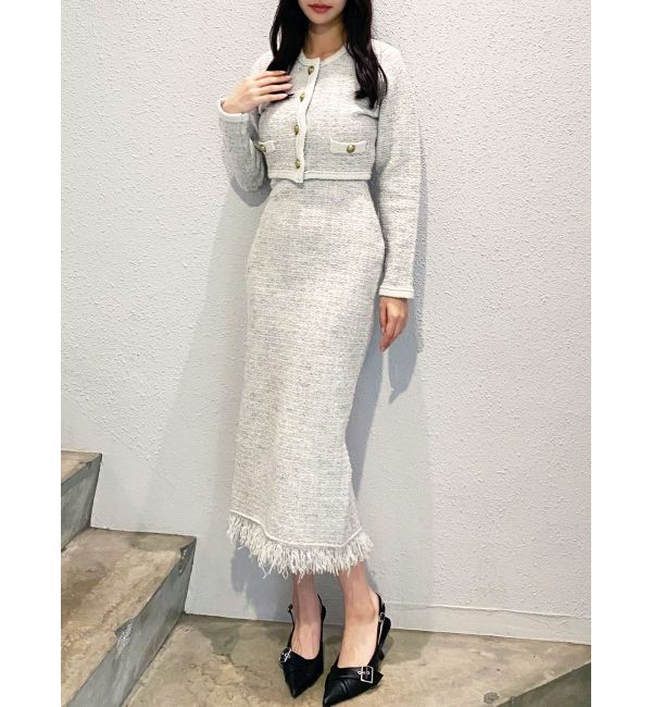 RESEXXY「フリンジニットワンピース【セットアップ着用可能】」|ワンピース|