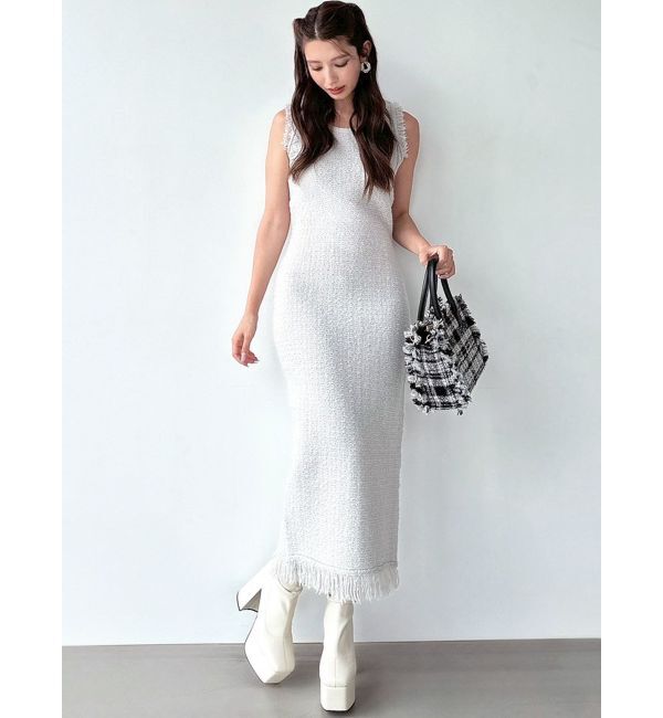 RESEXXY「フリンジニットワンピース【セットアップ着用可能】」|ワンピース|